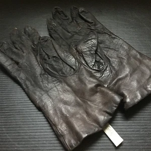 Vintage Ann Taylor dunkelbraune Leder 100 % Kaschmir gefütterte Handschuhe Größe 7,5 ** lesen - Bild 1 von 6