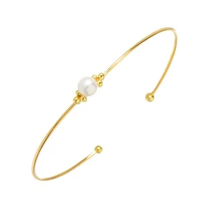 Mikimoto Akoya Perlen 6,2 mm Armreifen Armband 18 Karat YG 750 90286750 - Bild 1 von 9