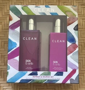 CLEAN SKIN & Vanilla Refresh & Nourish Set Eau Fraiche Spray Bodylotion VERSIEGELT - Bild 1 von 2