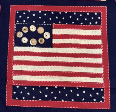 Bandera patriótica retazos botones corazones palomas tela de algodón por #25 Foto 1 de 4