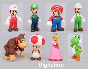 Personaggio 5" Super Mario Brothers Luigi Yoshi Principessa Peach Donkey Kong Rospo Festa - Foto 1 di 49