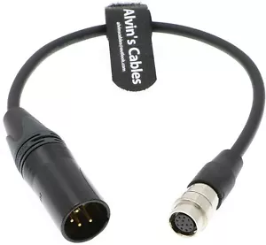 XLR 4 Pin Male to Hirose 12 Pin Female Power Cable for Lens Servo Camera 12V - Picture 1 of 3