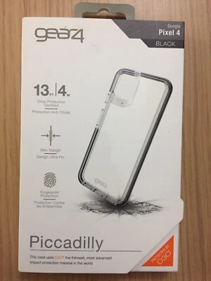 Official Genuine Gear4 Piccadilly Case D30 For Google Pixel 4 - Clear / Black - Image 1 of 3