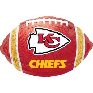 Kansas City Chiefs Jr Shape Mylar 21" Football Football Foil Balloon, Red Yel... - Picture 1 of 1