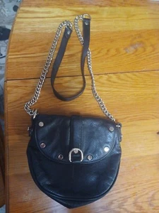 Rebecca Minkoff schwarz Mini Gold Kette Umhängetasche Tasche - Bild 1 von 18