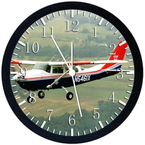 Air Plane Black Frame Wall Clock Nice For Decor or Gifts W254 - Picture 1 of 1