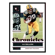 2021 Panini Certified Potential Signatures Mirror Green #CP-AJD AJ Dillon