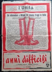 Poster film " anni difficili" premiato alla IX mostra internazionale d - Picture 1 of 1