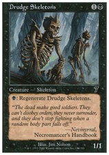 Magic the Gathering MTG Drudge Skeletons (130) Seventh Edition   NM