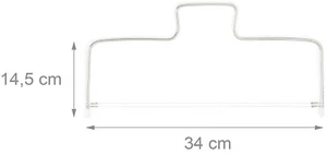 Relaxdays Tortenschneider Edelstahl, 2 Drähte, höhenverstellbar - Bild 1 von 1