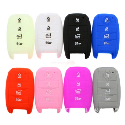 Подходит для KIA Soul Sorento Carens 4 кнопки Smart дистанционный брелок силиконовый чехол - Изображение 1 из 2