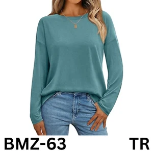 AUTOMET Womens Long Sleeve Shirts Fall Fashion 2024 Loose Fitted Crewneck Top S - Picture 1 of 7