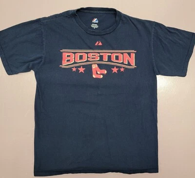 Majestic Boston Red Sox Men's Blue T-Shirt Championship History Size Medium - Image 1 of 4