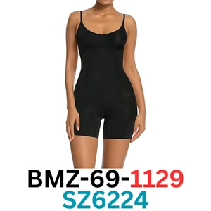 SHAPERX Bodysuit Womens Tummy Control Mid-Thigh Seamless Full Body Shapewear, XL - Picture 1 of 7