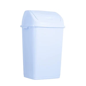 Papelera de cocina de 13 galones con tapa oscilante, cubo de basura alto de plástico para exteriores y - Imagen 1 de 4
