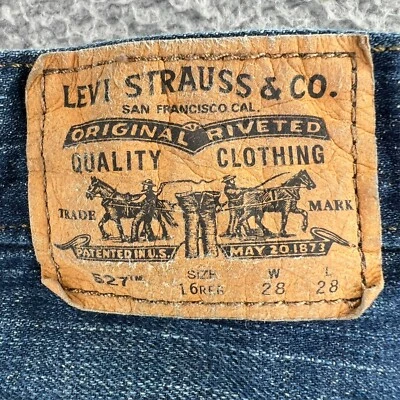 Jeans feminino vintage LEVI'S 527 tamanho 16 (28x28 real) bootcut regular Y2K - Imagem 1 de 4