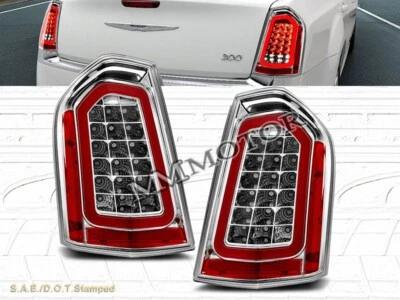 Par de luces traseras LED rojas completas nuevas para Chrysler 300 2011-2014 Foto 1 de 4