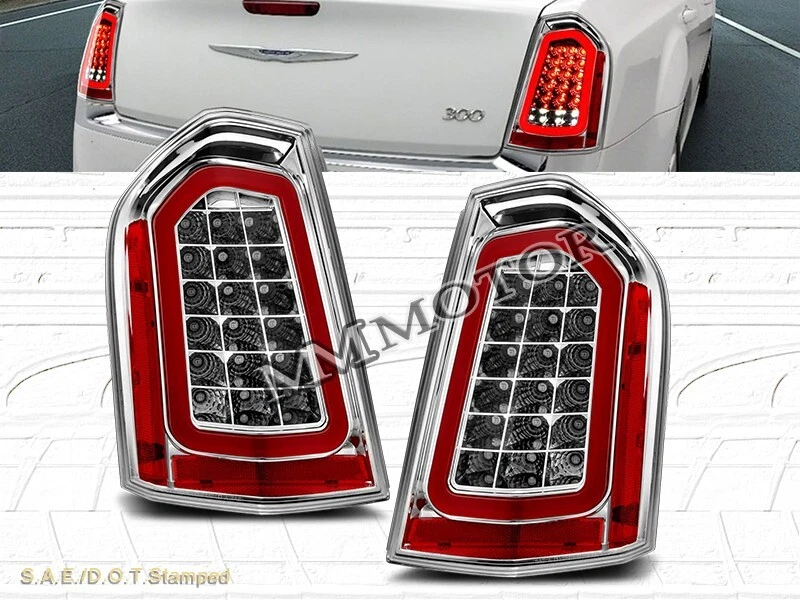 Par de luces traseras LED rojas completas nuevas para Chrysler 300 2011-2014 Foto 1 de 4