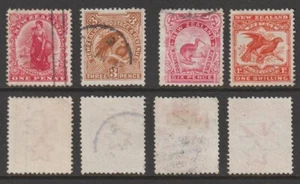 NUEVA ZELANDA 1907 IMÁGENES REDIBUJADAS BUEN USADO JUEGO DE 4 (JF-F) - Imagen 1 de 1