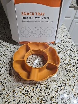 Snack Holder Tray Snack Ring For Stanley Cup 40 Oz Tumbler Cup Orange NEW - Image 1 of 3