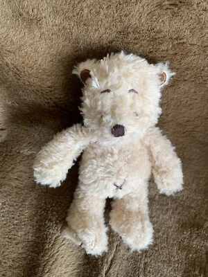 TESCO  CUDDLE ME TEDDY BEAR SOFT TOY COMFORTER 2010 ~ 7” Cross On Belly - Image 1 of 4