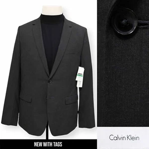 CALVIN KLEIN mens solid charcoal gray sport coat suit jacket blazer NEW NWT 40 R - Picture 1 of 19