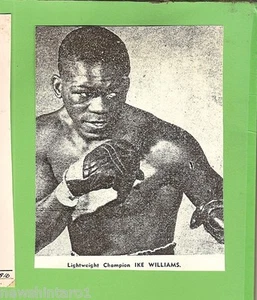 #D229.  BOXING PHOTOCOPY - IKE WILLIAMS, LIGHTWEIGHT CHAMPION - Bild 1 von 1