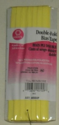 Wrights / C&C Double Fold Bias Tape - 1/4" w x 4yds - 49 great colors! - Image 1 of 4