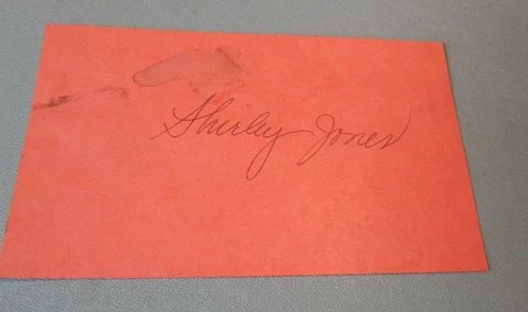Shirley Jones Musical Film Star & Partridge Family Actress Autograph Signed Card Cover