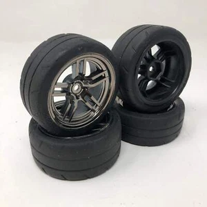 8375 Pneumatici Traxxas 1/10 4-Tec 1,9" di risposta con ruote cromate nere a raggi divisi - Foto 1 di 4