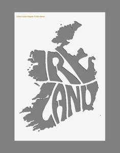 Ireland Map Mylar Stencil A5/A4/A3 sizes 190 micron - Picture 1 of 3