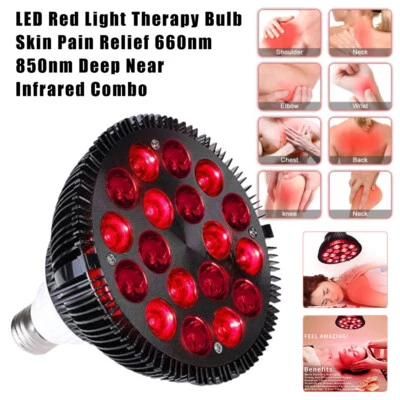 LED Red Light Therapy Bulb660nm 850nm Deep Near Infrared Light Skin Pain Relief  - Image 1 of 4