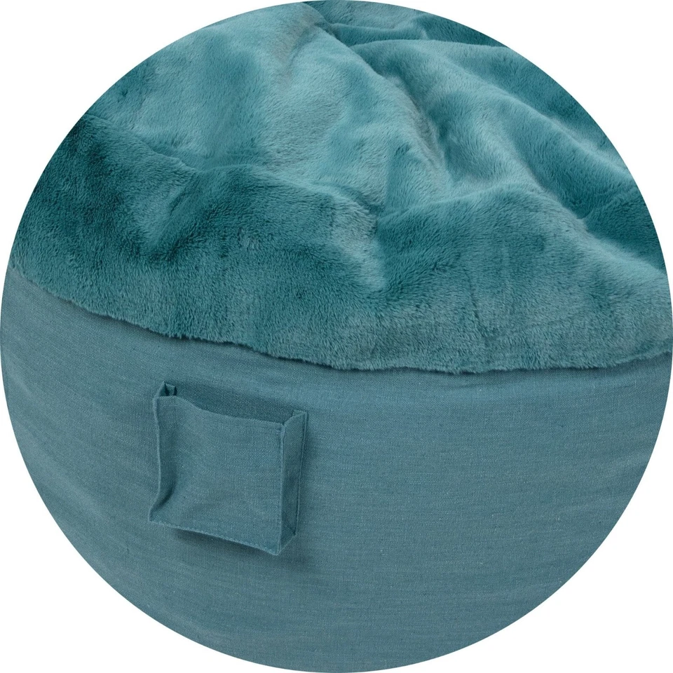 Cubierta de bolsa de frijoles CordaRoy's solo tamaño completo nido piel de conejito Foto 1 de 4