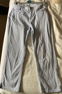 Vintage 90’s M&S Per Una Cropped Blue & White Fine Striped Capri Trousers, 8 - Picture 1 of 10