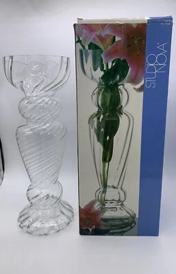 Vintage 16” Studio Nova Clear Elegant Clear Glass Vase/Votive Candle Holder USA - Image 1 of 4