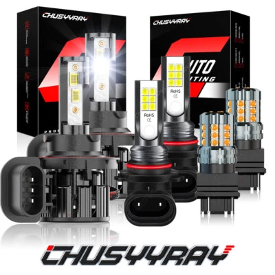 FOR Mercury Grand Marquis 2006-2011 LED Headlight + Fog Light +Turn Signal Bulbs - Image 1 of 4