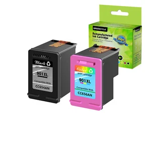 Cartucho de tinta genérico 2 PK HP 901XL CC654AN CC656A para OfficeJet 4500 4580 - Imagen 1 de 8