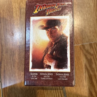 Indiana Jones Trilogy VHS 3-Tape BOX SET 1989 Harrison Ford, Sean Connery - Image 1 of 3