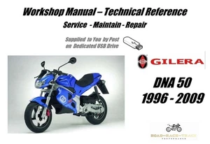 Gilera DNA 50 Service Repair Workshop Manual USB 1996 - 2009 - Picture 1 of 11