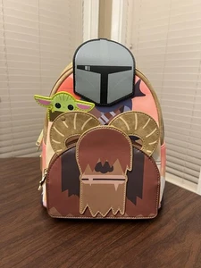 Loungefly Star Wars The Mandalorian Yoda Bantha Ride Mini Backpack Bag Disney - Picture 1 of 15