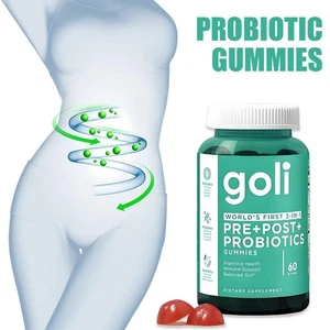1-5x Goli Nutrition Pre + Post + Probióticos Gomitas Veganas 60ct - Imagen 1 de 12