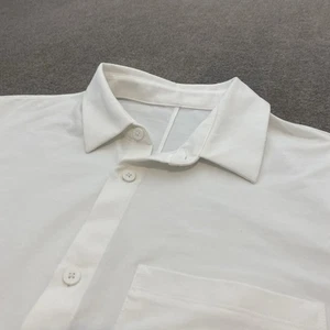 Lululemon Hemd Herren M/L Commission Weiß Knopfleiste Kurzarm Stretch - Bild 1 von 13