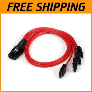 Reliable 50cm Mini SAS to SATA 4x Latching Connector Cable - Perfect for Servers - Picture 1 of 3