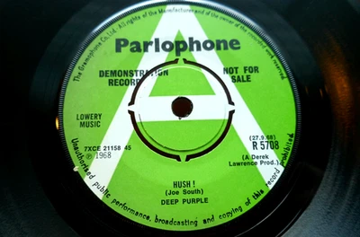 DEEP PURPLE 7 INCH 45 DEMO ' HUSH ' 1968 - EX ! - Image 1 of 4