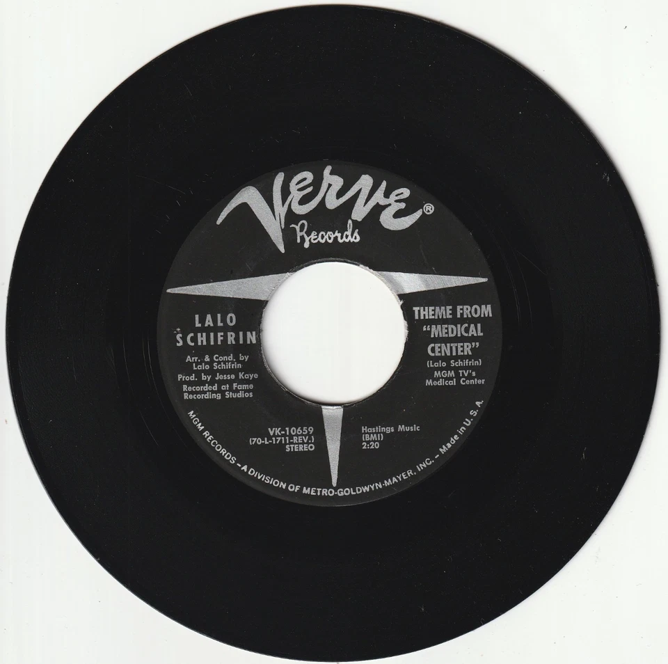 LALO SCHIFRIN 45 об/мин запись тема из медицинского центра от ТВ-шоу стерео - Изображение 1 из 1