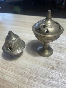 2 Vintage Mini Messing Räucherstäbchen in gutem Zustand siehe Beschreibung - Bild 1 von 3