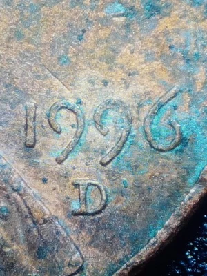 Unicorn 1996 D Lincoln Memorial Cent, Rare "Wide AM" - Image 1 of 4