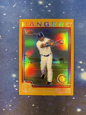2004 Topps Chrome Eric Young #451 Gold Refractor Texas Rangers - Image 1 of 2