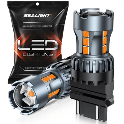SEALIGHT 3156 3157 LED Bulb Amber Turn Signal Lights, 3056 3457A 4057 4157 LED - Image 1 of 4