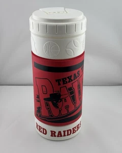 Vintage Texas Tech Red Raiders Koozie Kühler Wasserflasche Prime Products Inc. Hergestellt in den USA - Bild 1 von 8